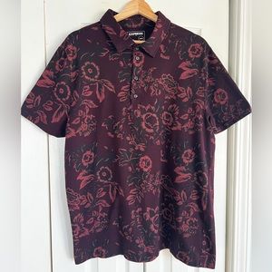 Express Men’s Stretch Floral Polo Shirt
